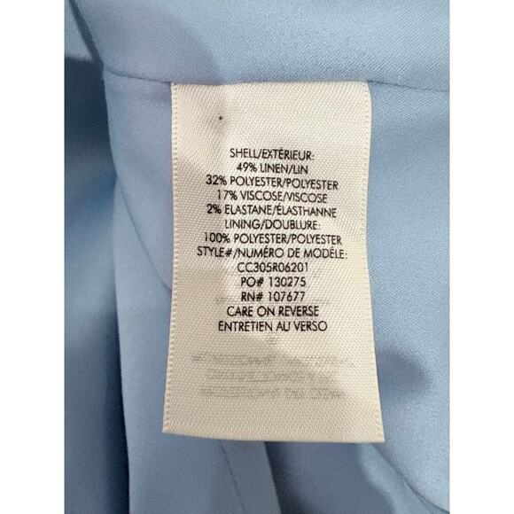 Alice + Olivia Denny Notch Collar Boyfriend Blazer In Chambray Oversized Size 0 - Picture 13 of 14